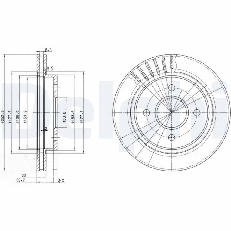 Disques de frein DELPHI ref. BG2700