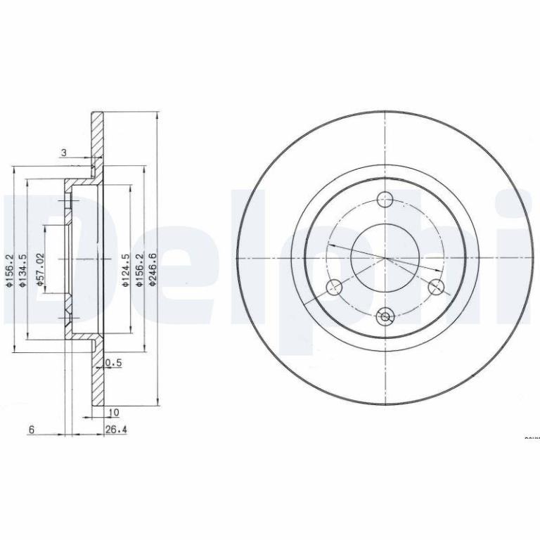 Disques de frein DELPHI BG2724