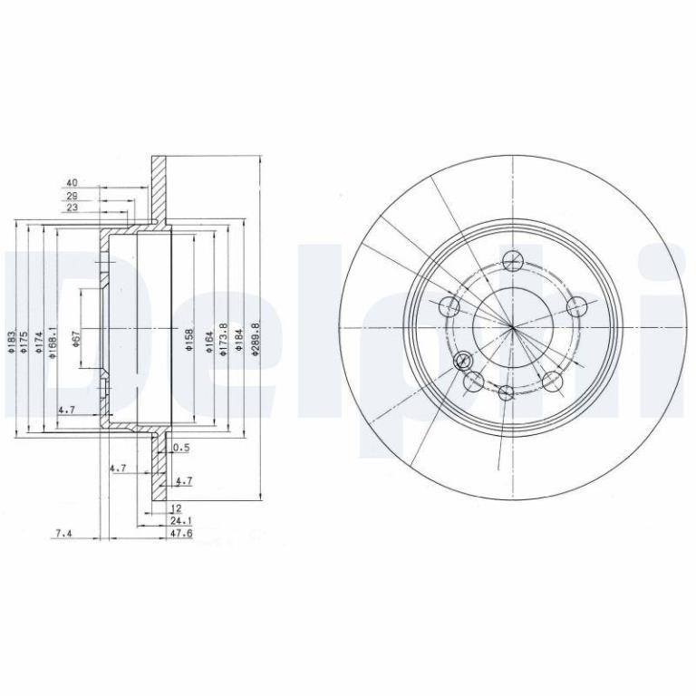 Disques de frein DELPHI BG2738