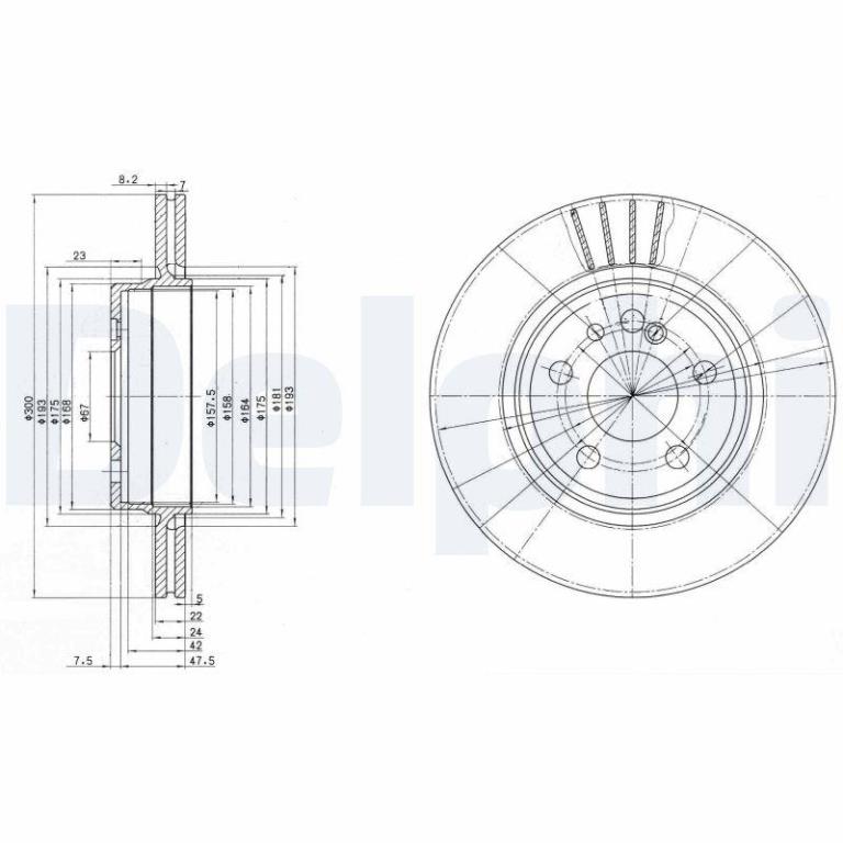 Disques de frein DELPHI BG2740