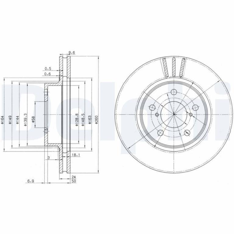 Disques de frein DELPHI BG2767