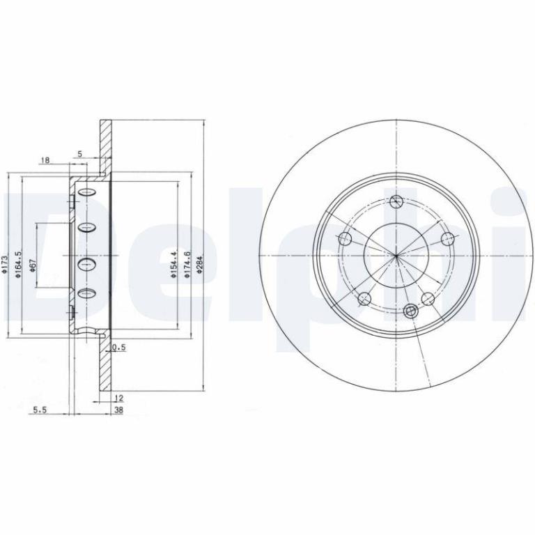 Disques de frein DELPHI BG2769