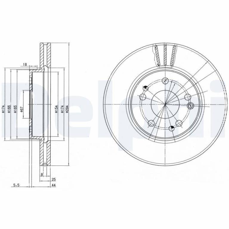Disques de frein DELPHI ref. BG2772