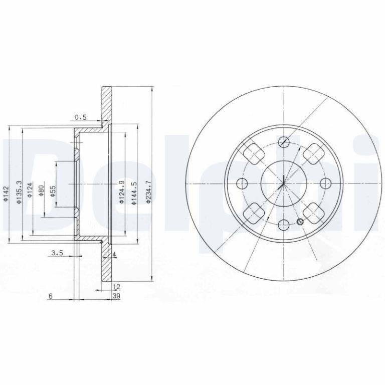Disques de frein DELPHI BG2778