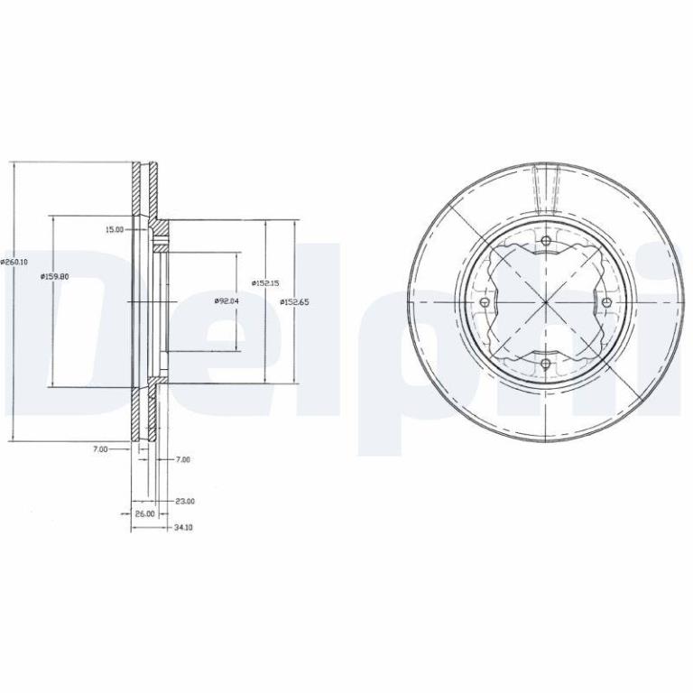 Disques de frein DELPHI BG2798