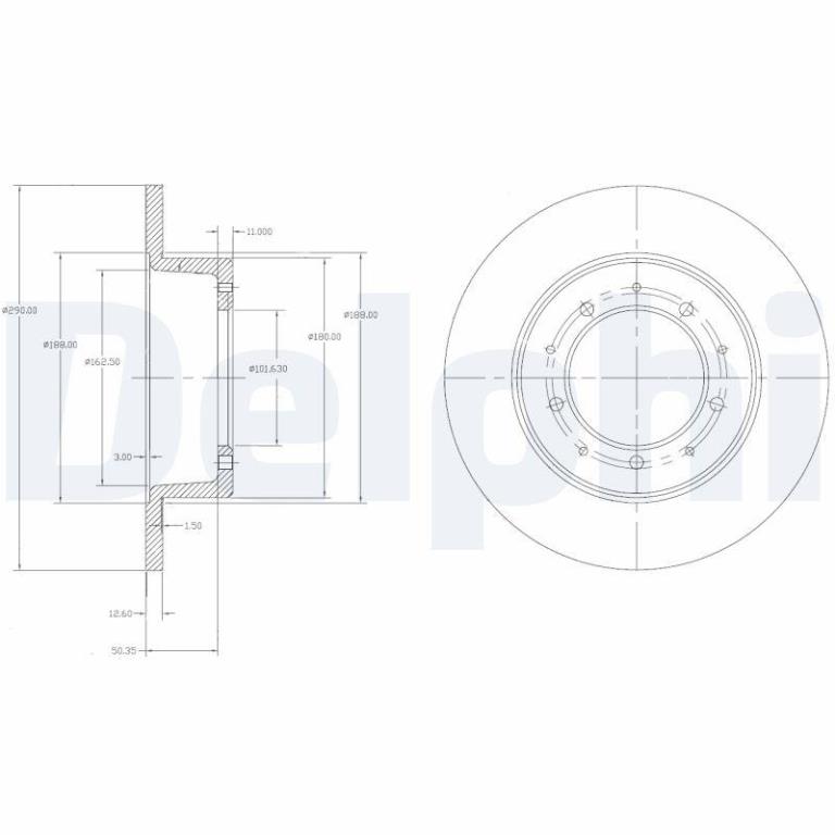 Disques de frein DELPHI ref. BG2799