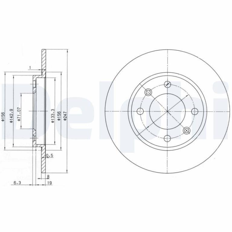 Disques de frein DELPHI ref. BG2800
