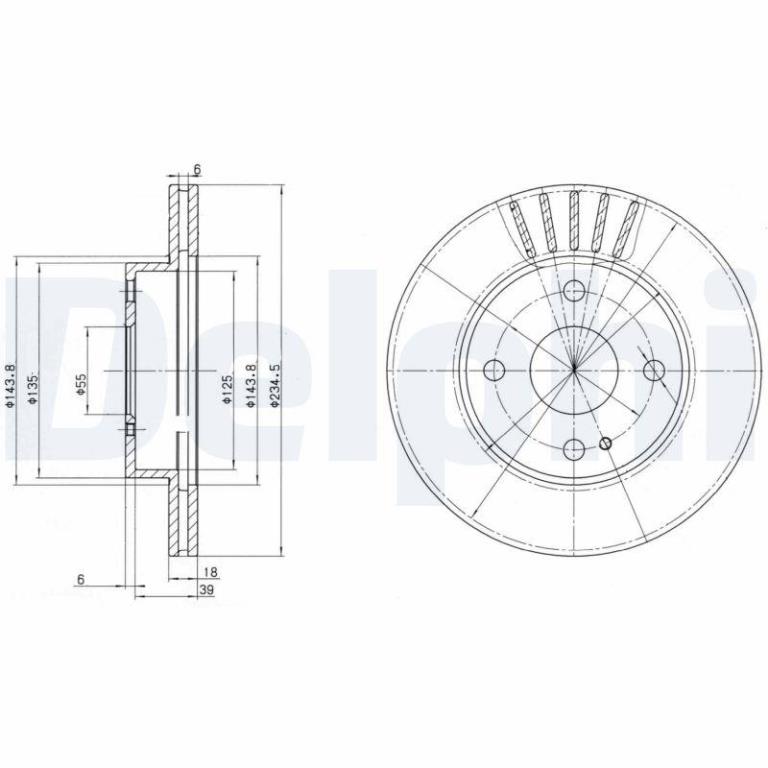 Disques de frein DELPHI ref. BG2802