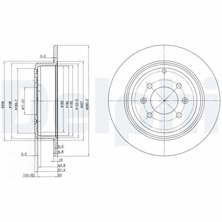 Disques de frein DELPHI BG2873