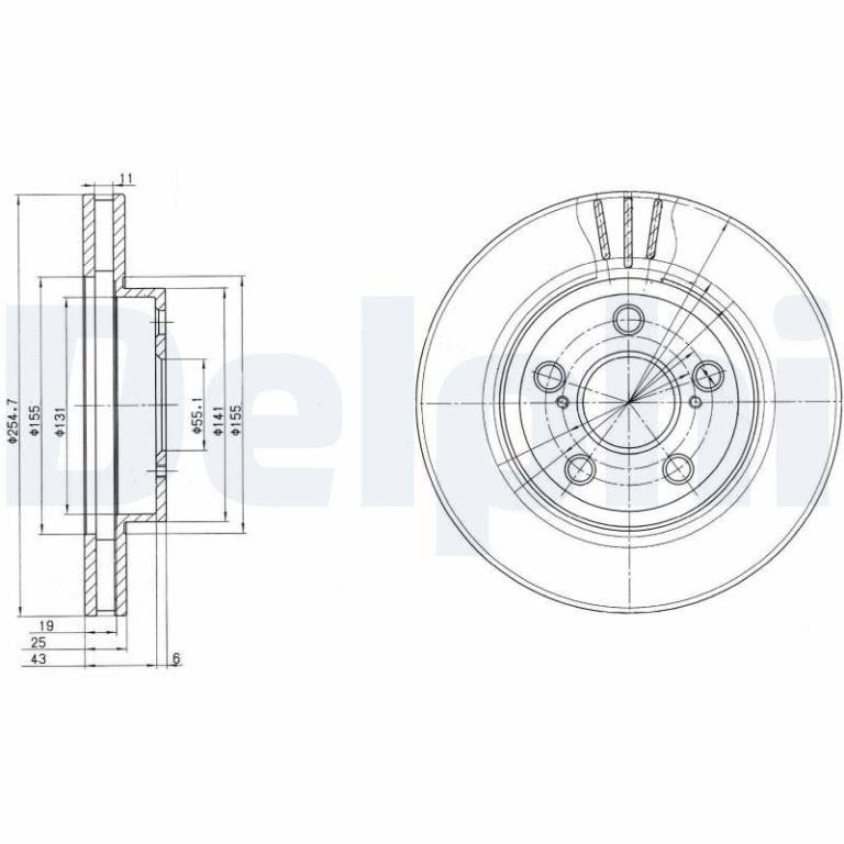 Disques de frein DELPHI BG2880