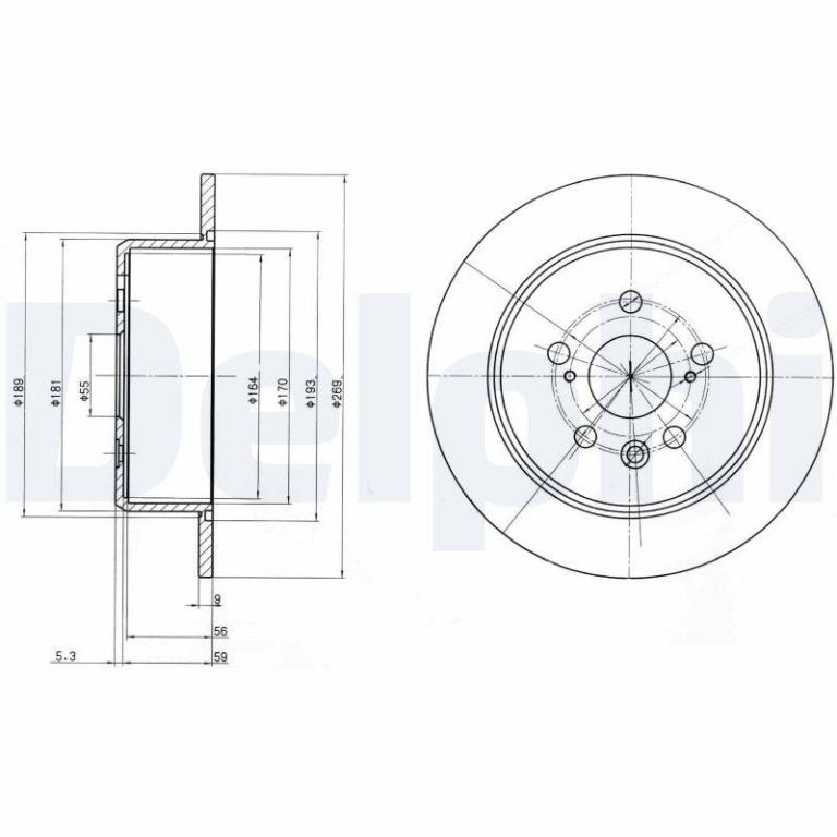 Disques de frein DELPHI ref. BG2884