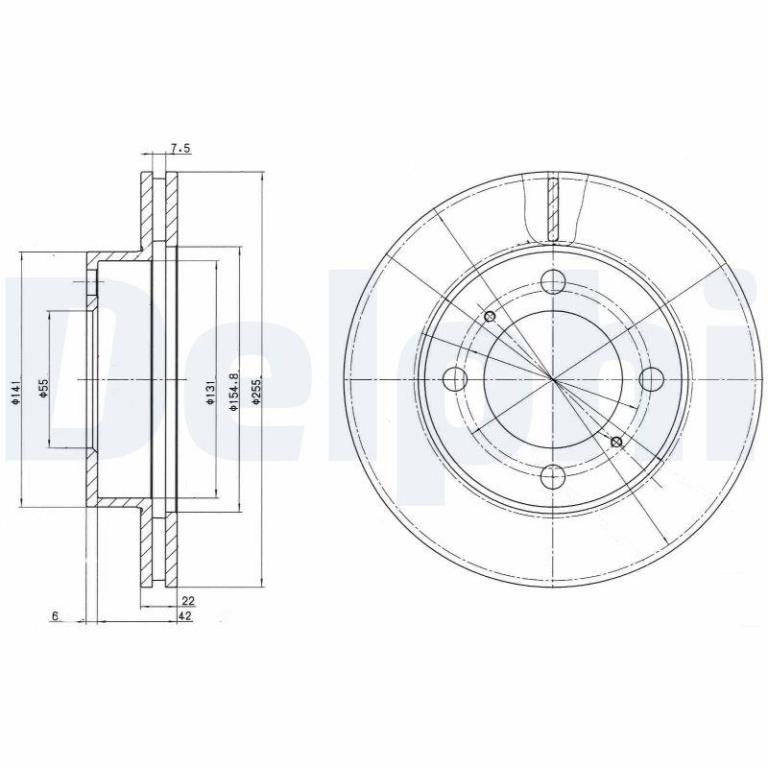 Disques de frein DELPHI BG2891