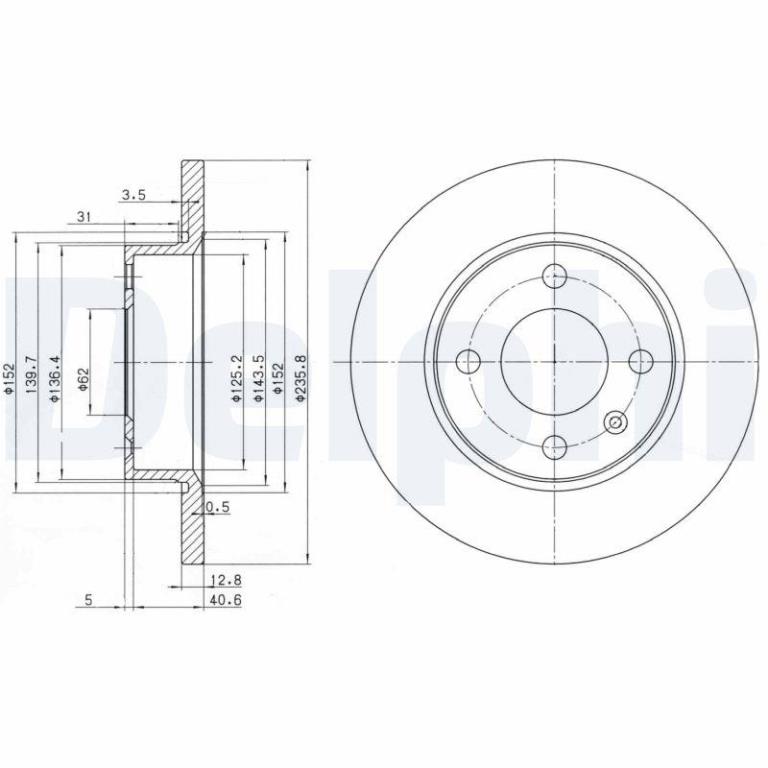 Disques de frein DELPHI ref. BG2910