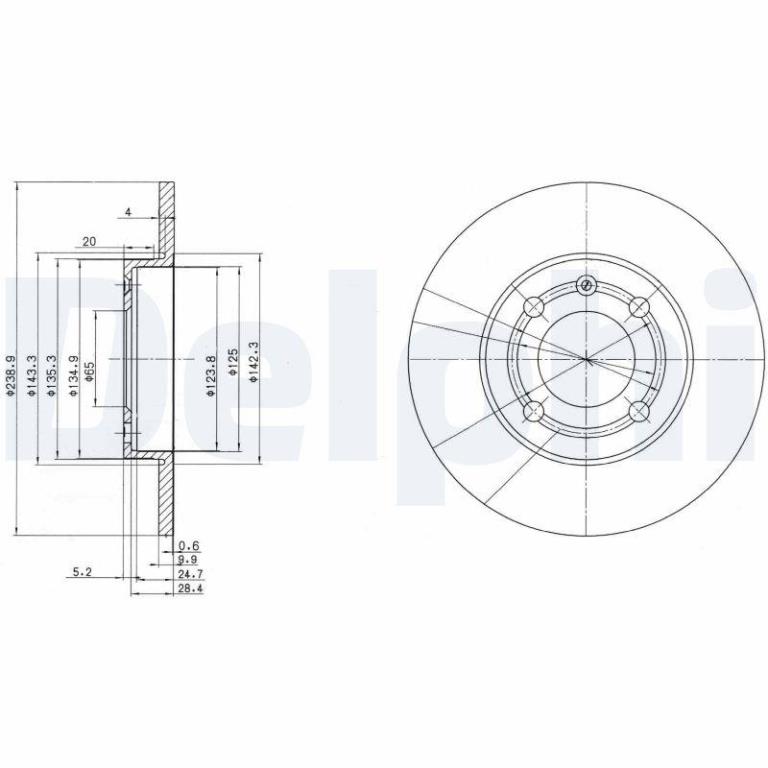 Disques de frein DELPHI ref. BG2911