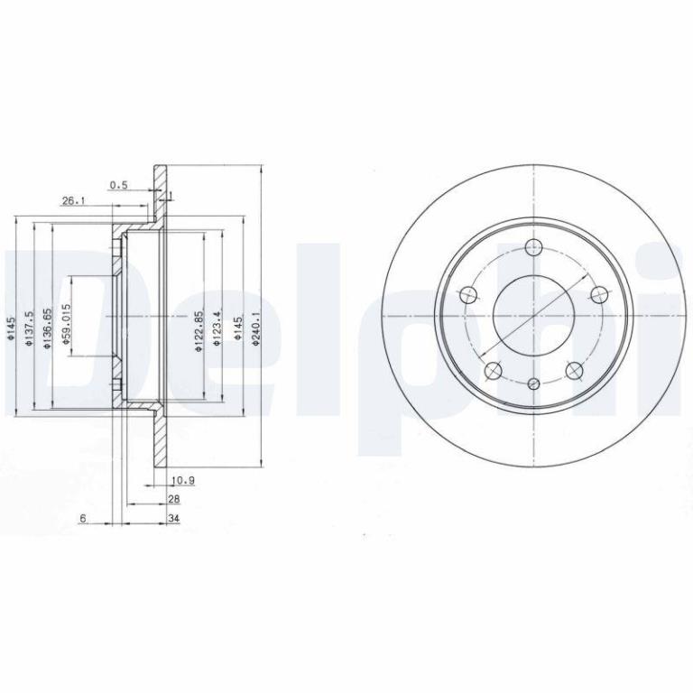 Disques de frein DELPHI BG2914