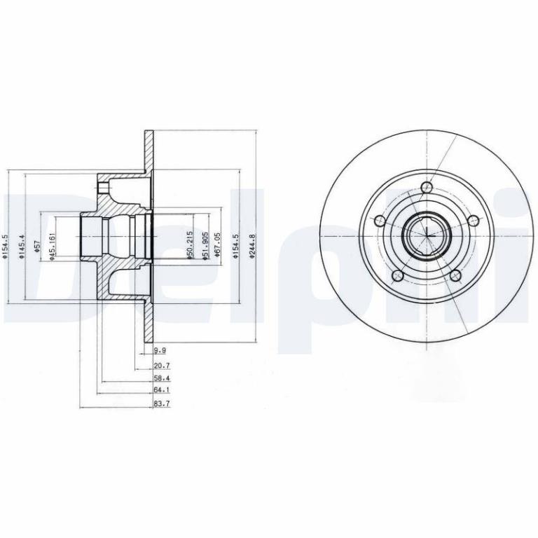Disques de frein DELPHI BG3030