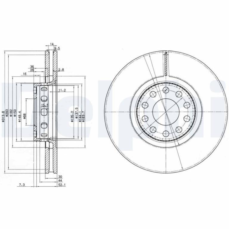 Disques de frein DELPHI BG3033