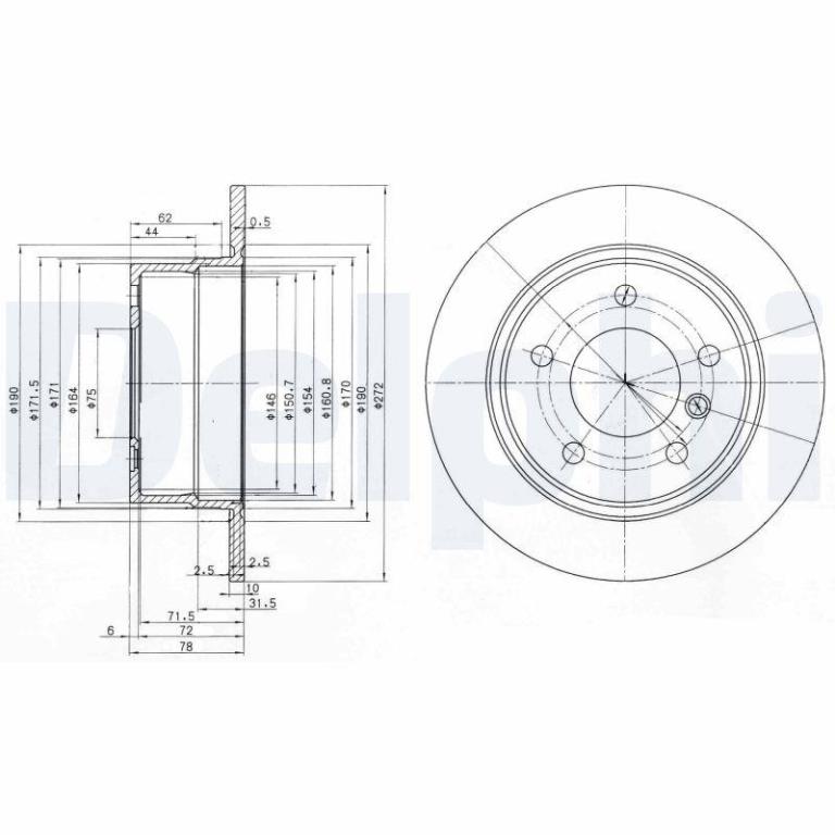 Disques de frein DELPHI BG3040