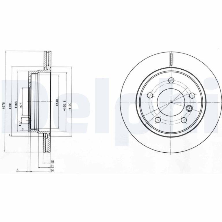 Disques de frein DELPHI BG3041C