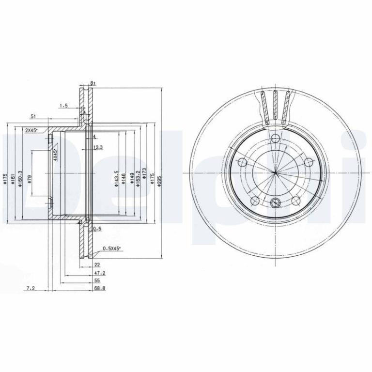 Disques de frein DELPHI BG3043