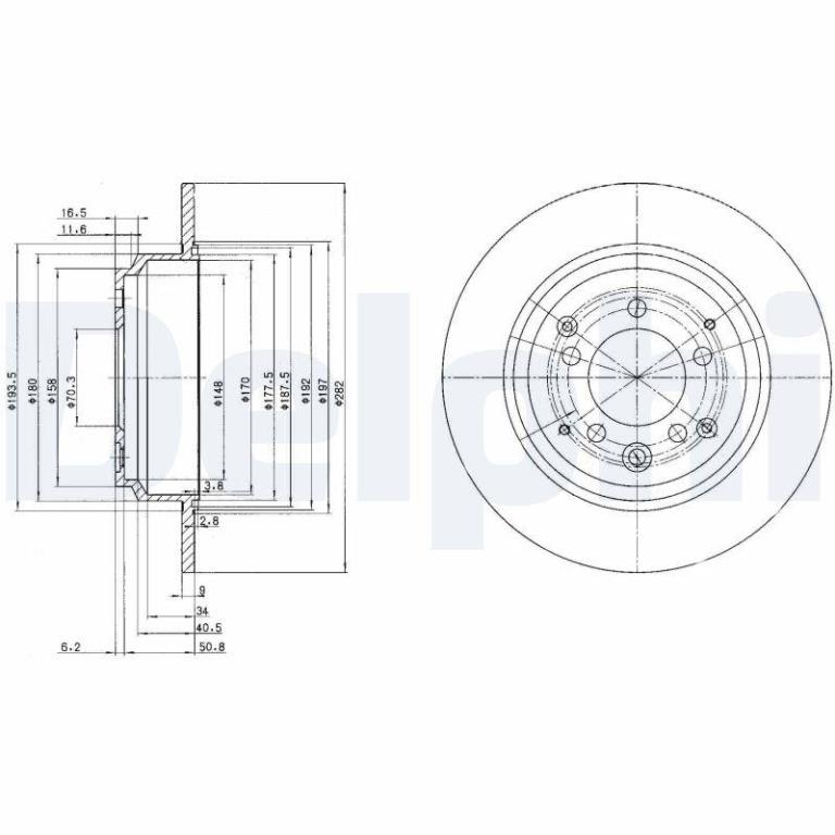 Disques de frein DELPHI BG3060