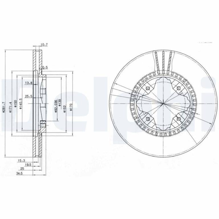 Disques de frein DELPHI BG3063