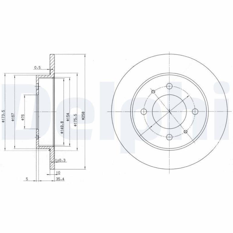 Disques de frein DELPHI BG3070