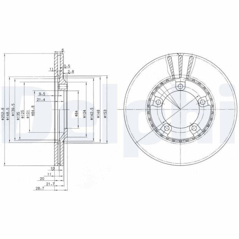 Discos de freno DELPHI ref. BG3071