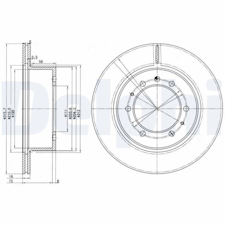 Disques de frein DELPHI BG3117