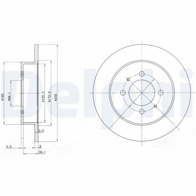 Disques de frein DELPHI BG3125