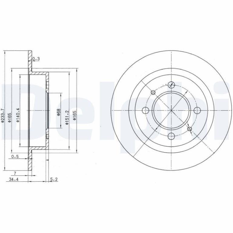 Disques de frein DELPHI ref. BG3126