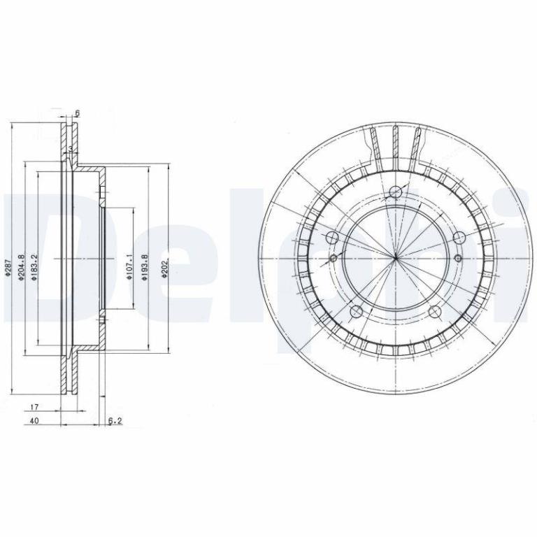 Disques de frein DELPHI ref. BG3158
