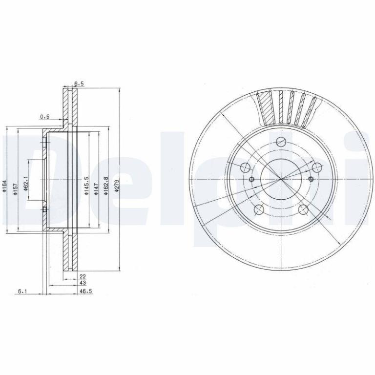 Disques de frein DELPHI BG3171