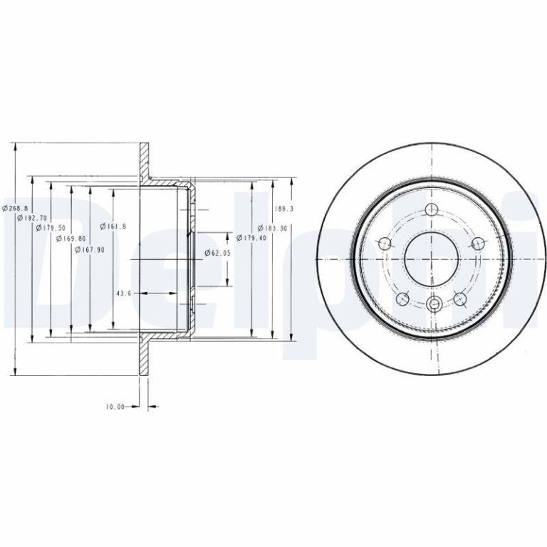 Disques de frein DELPHI BG3178