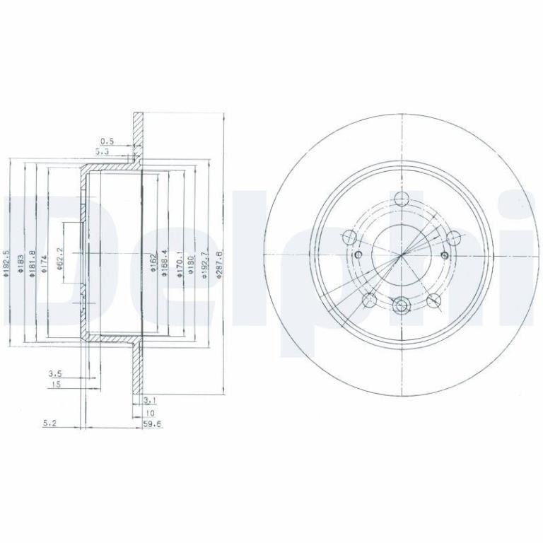 Disques de frein DELPHI BG3183