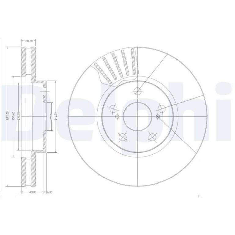 Disques de frein DELPHI BG3189