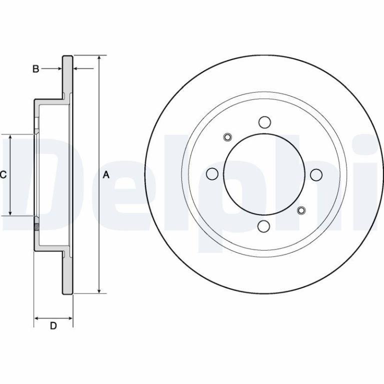 Disques de frein DELPHI ref. BG3203