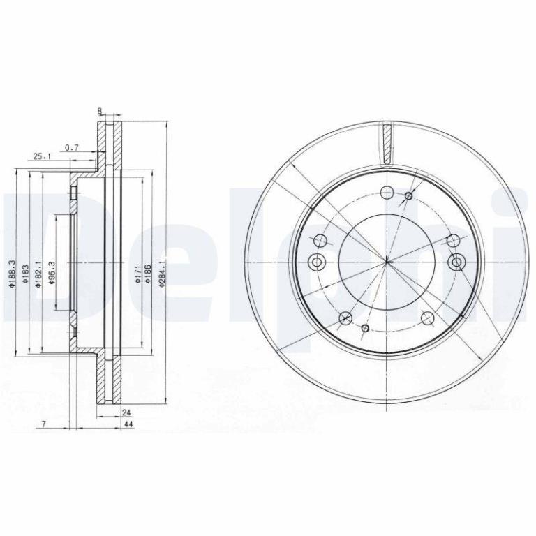 Disques de frein DELPHI ref. BG3226