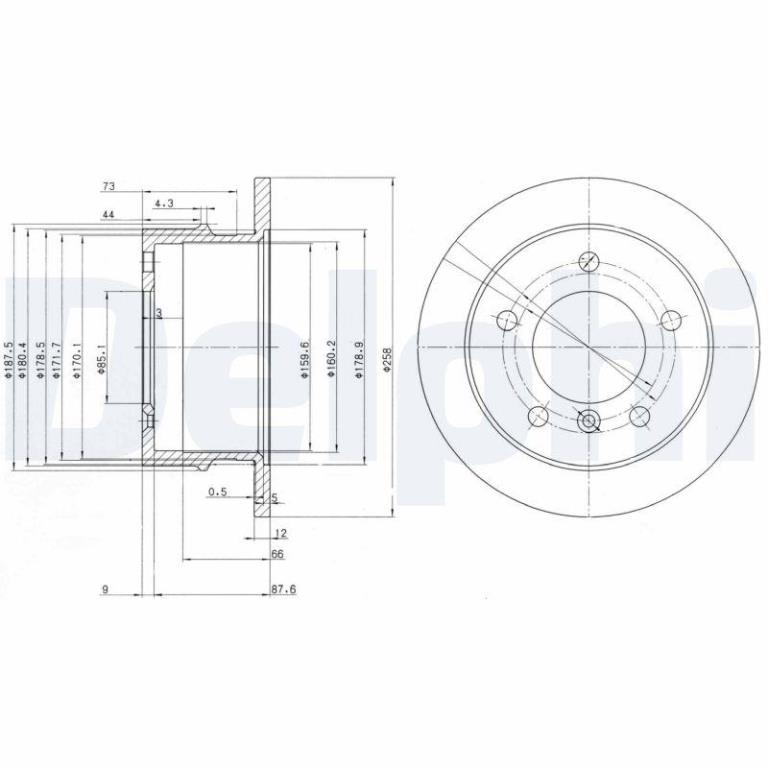 Disques de frein DELPHI BG3235