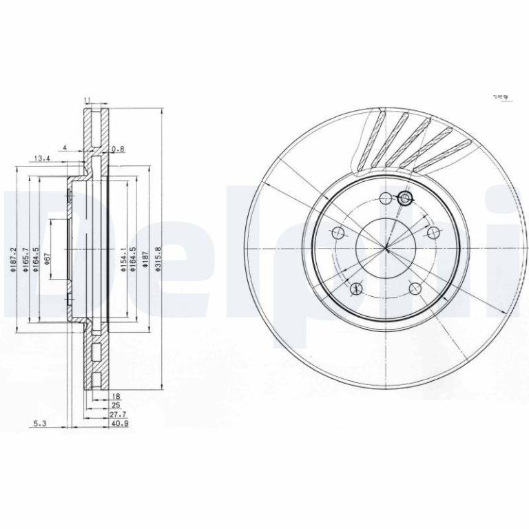 Disques de frein DELPHI BG3238