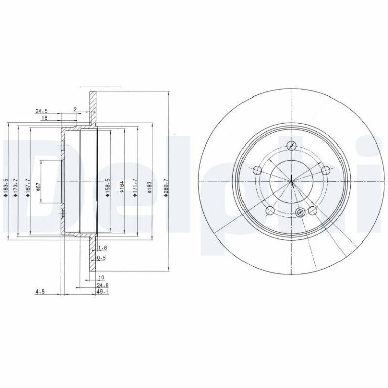 Disques de frein DELPHI BG3239C