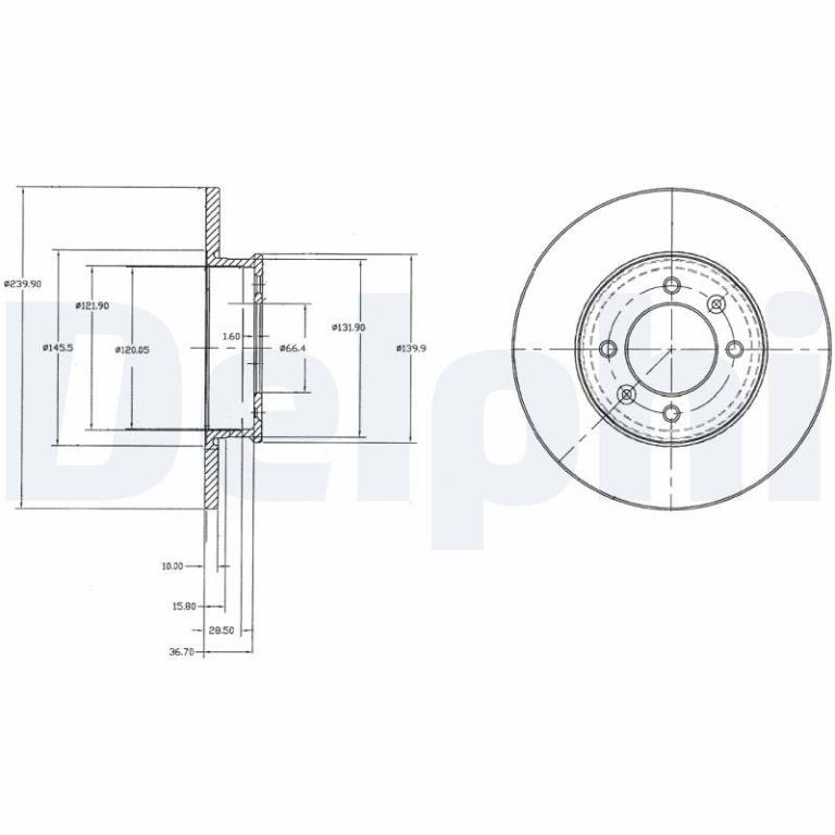 Disques de frein DELPHI BG3261