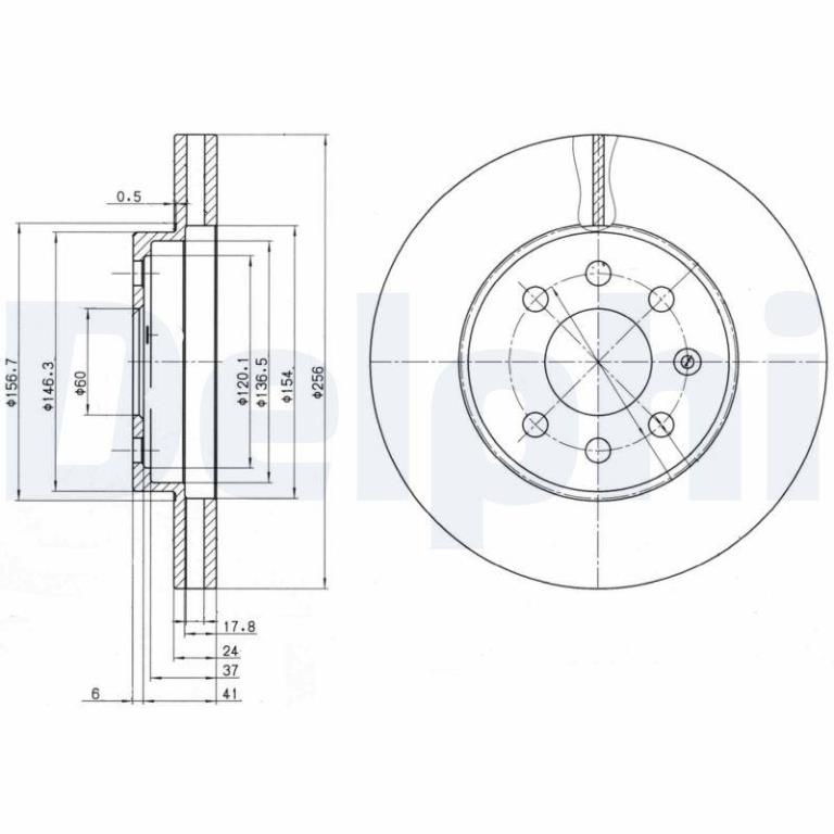 Disques de frein DELPHI BG3334