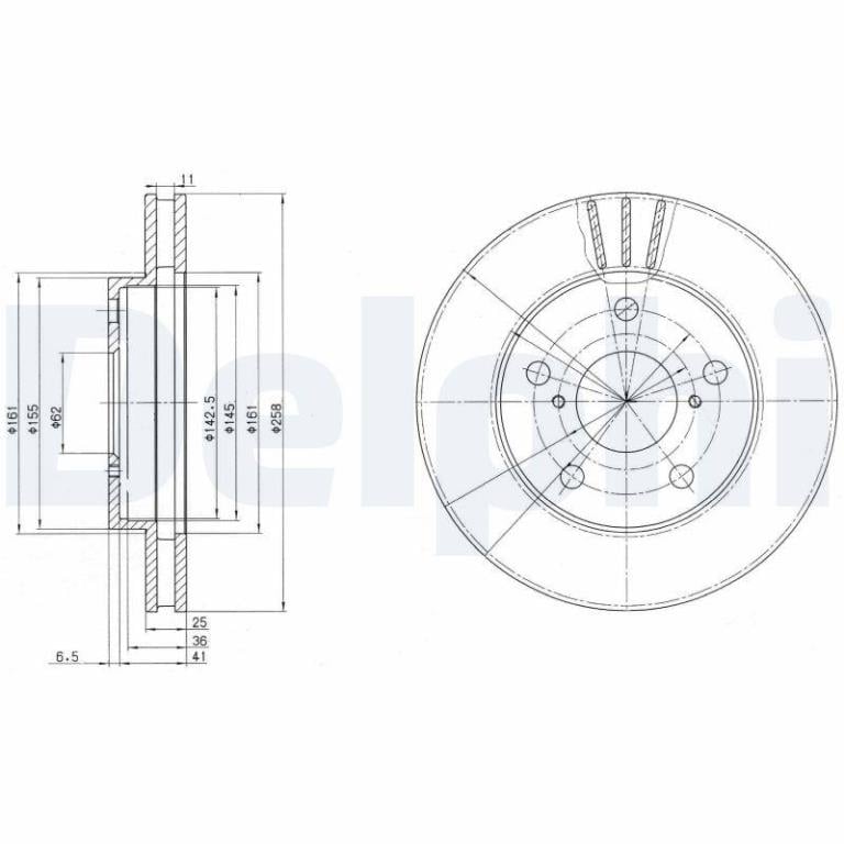 Disques de frein DELPHI BG3355