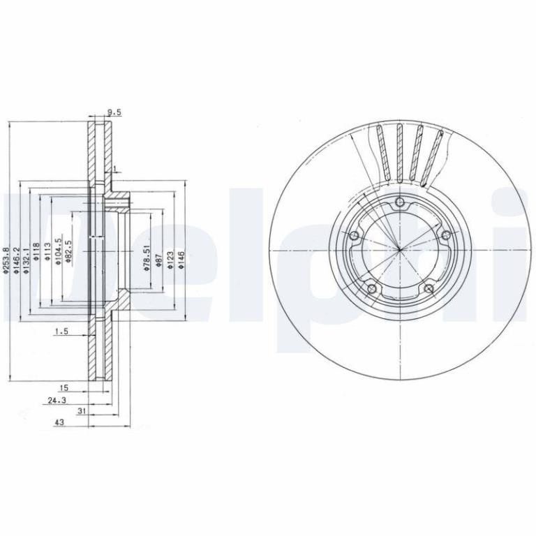 Disques de frein DELPHI BG3365