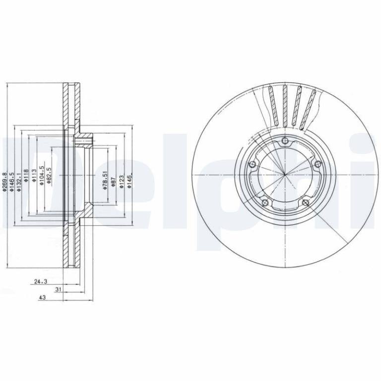 Disques de frein DELPHI BG3366