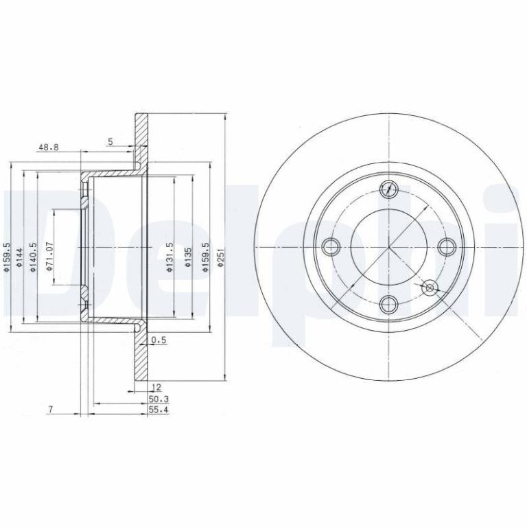 Disques de frein DELPHI BG3367