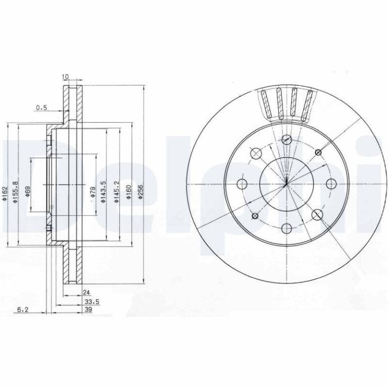 Disques de frein DELPHI BG3401