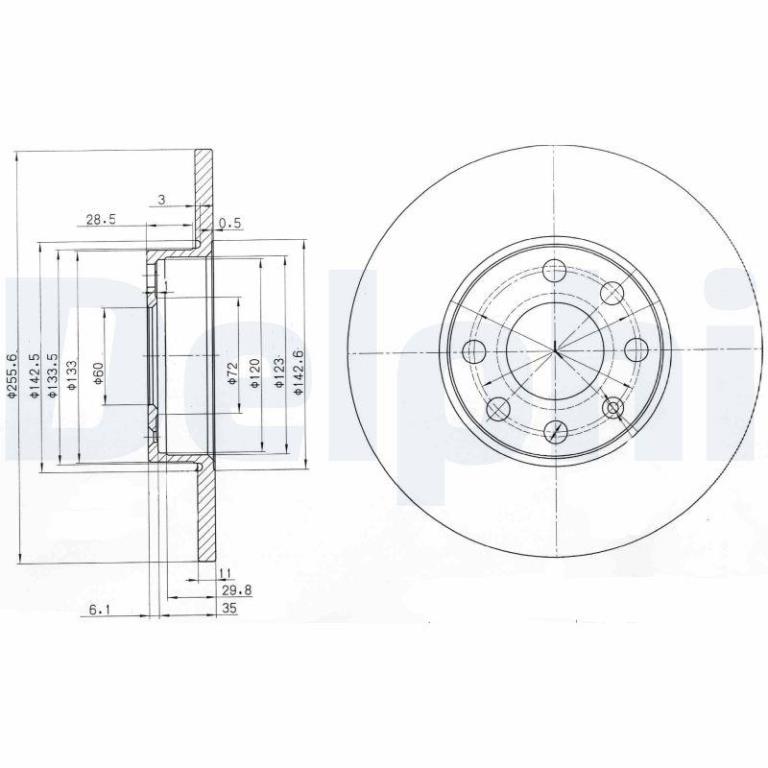 Disques de frein DELPHI ref. BG3402