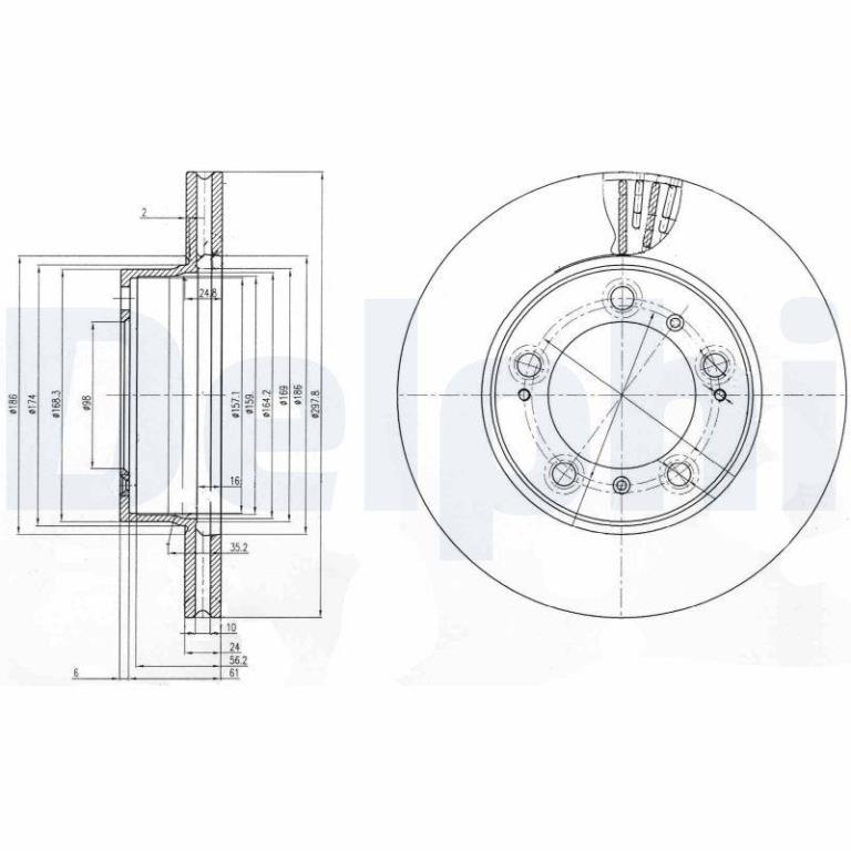 Disques de frein DELPHI BG3409